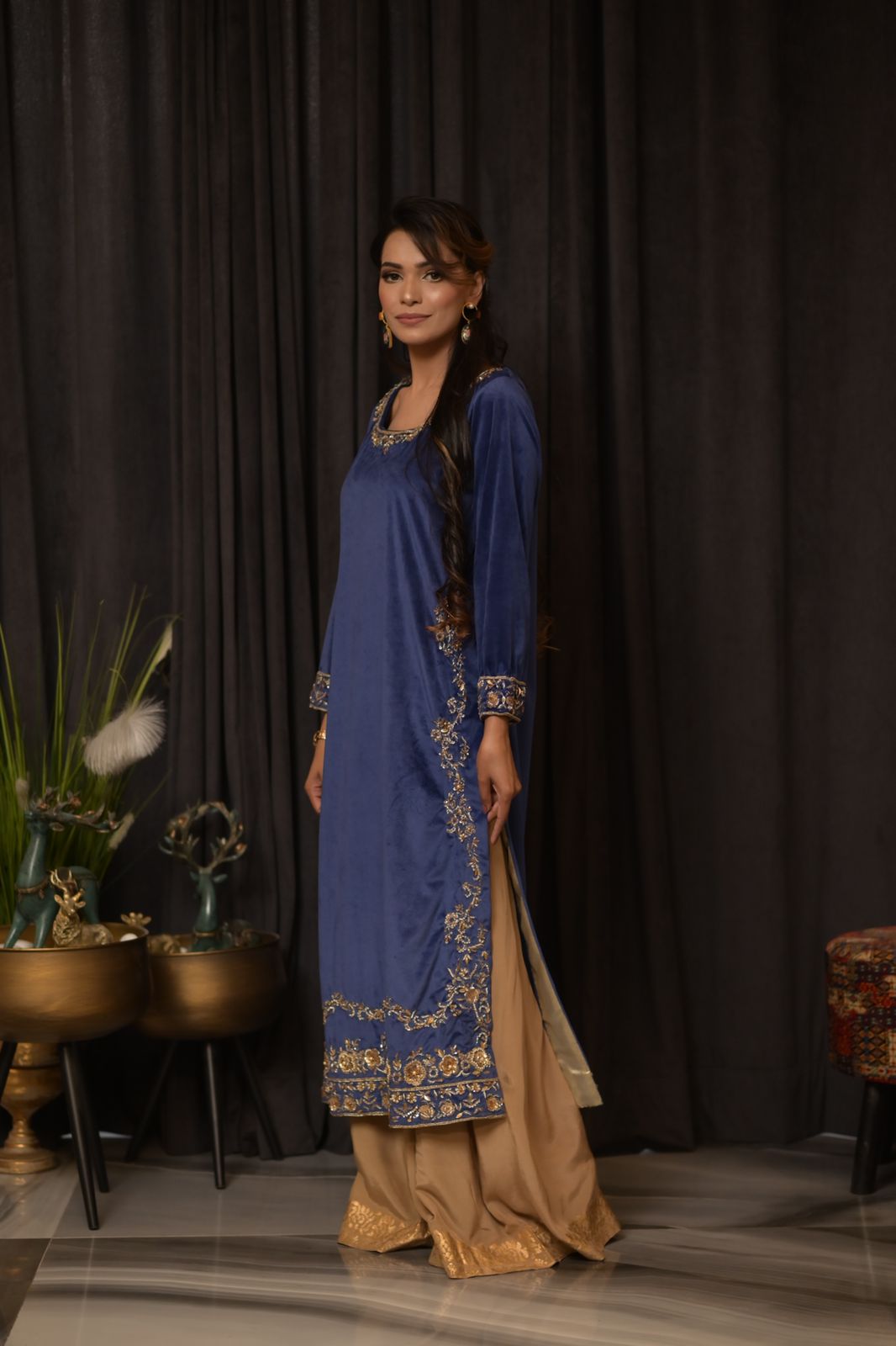 Enchanted Nights Ink Blue Velvet Ensemble