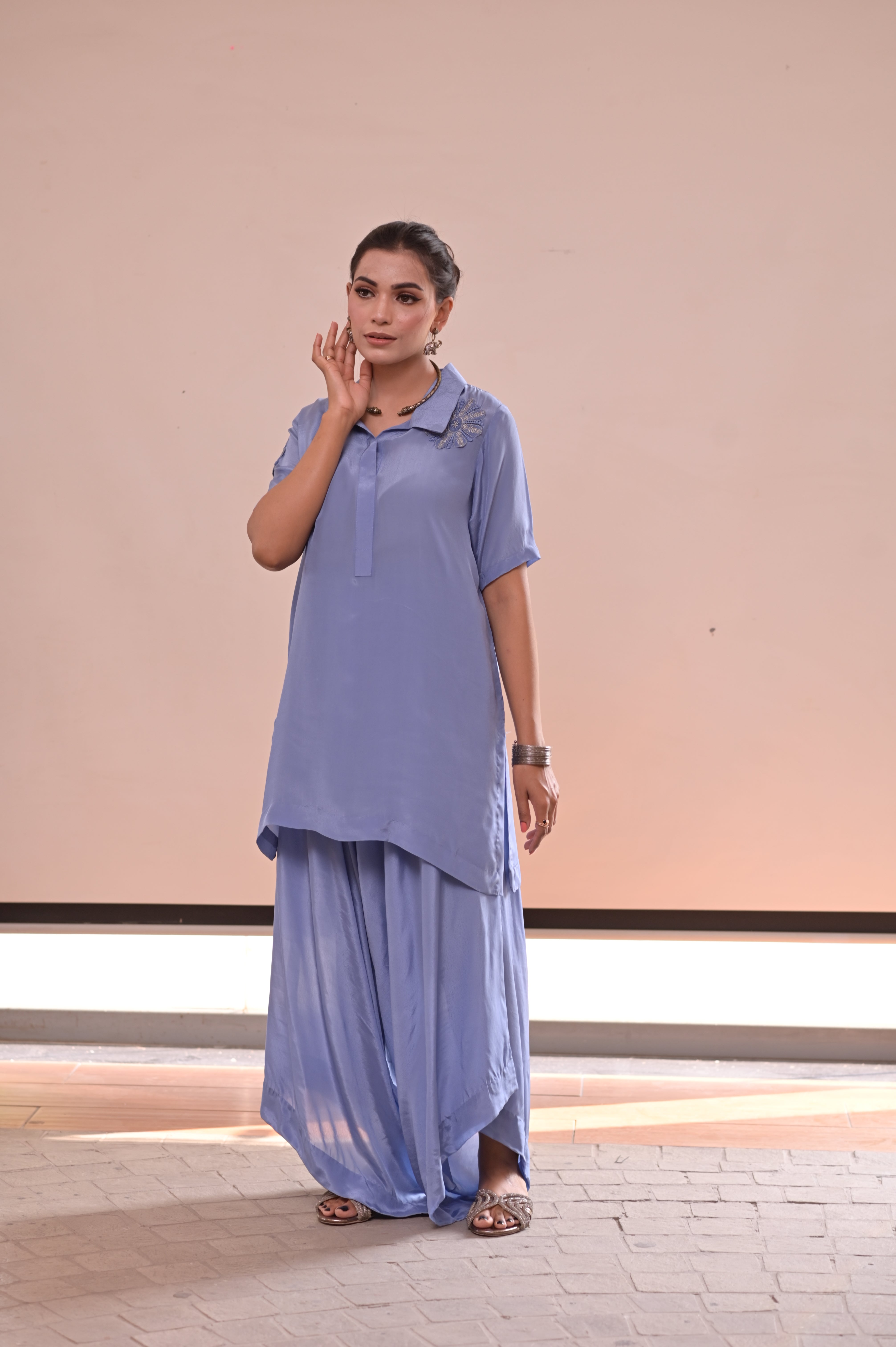 Pure silk co ord set