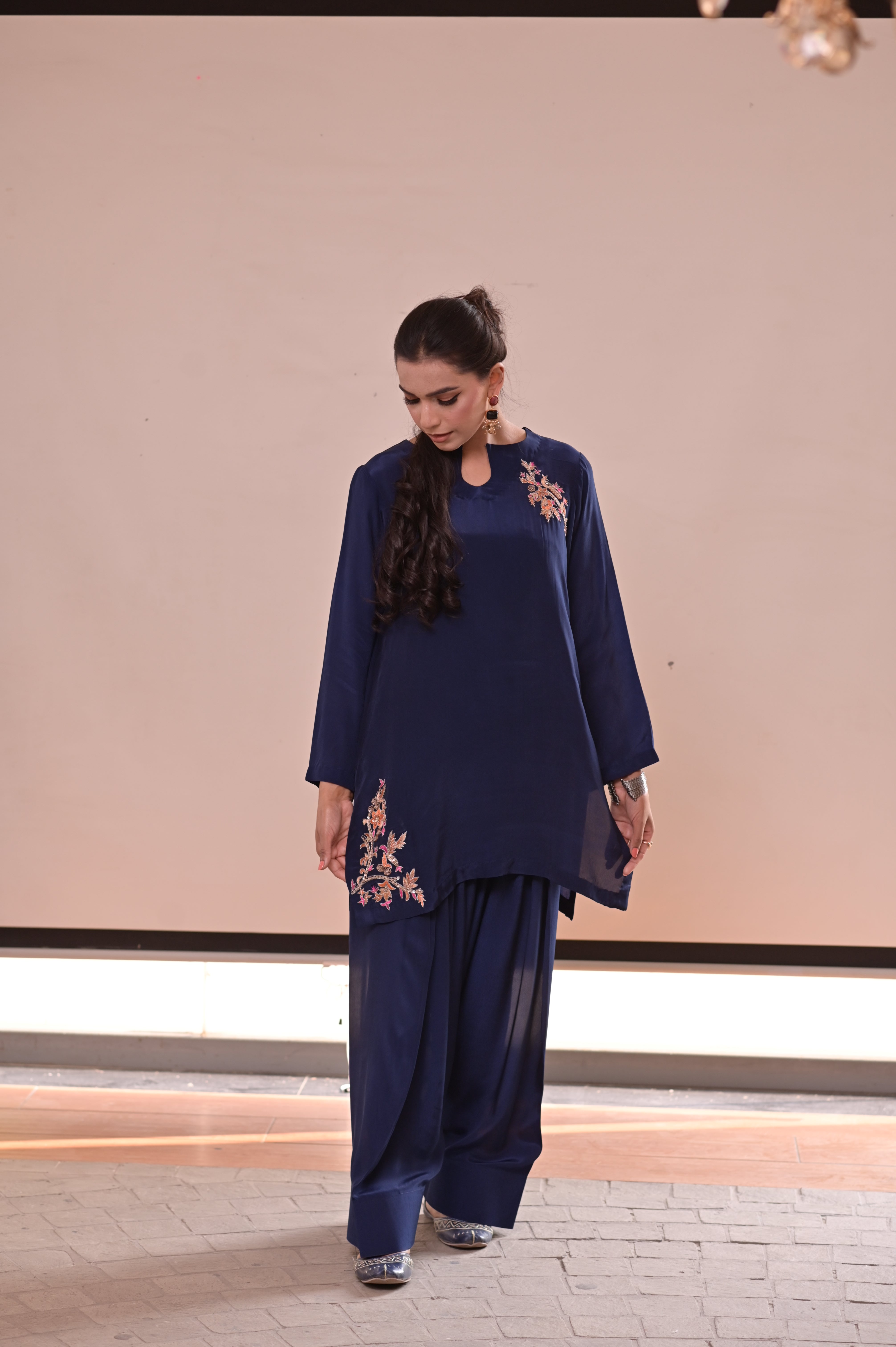 Pure silk with handwork & Farah o shalwar