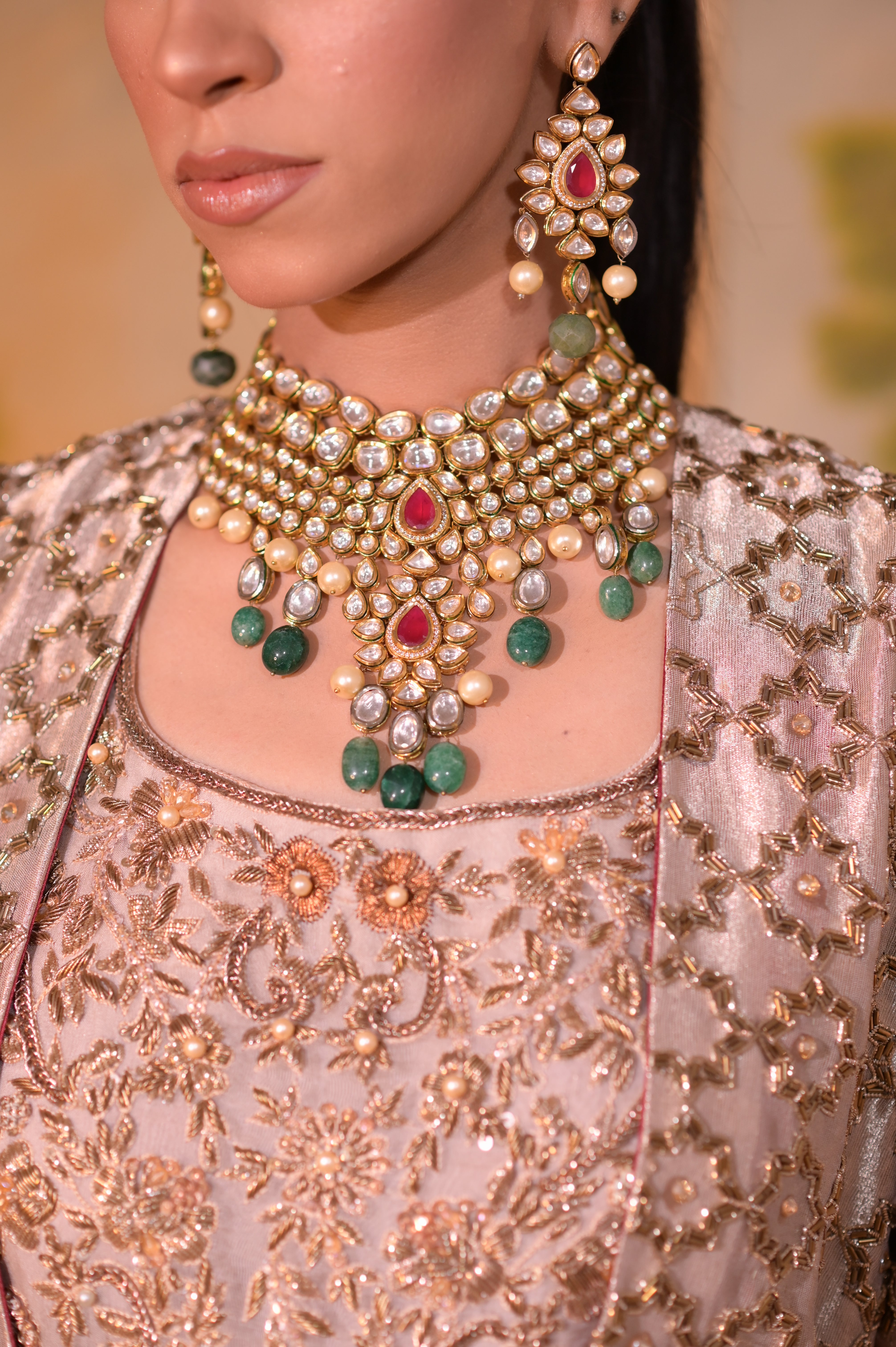 Fabric pure tissue Gown Hand embroider