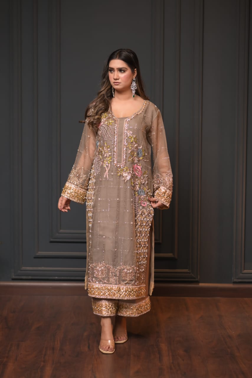 Premium Handwork Embroidered Dress – Selma Sitara, Dabkeh & Stone Work