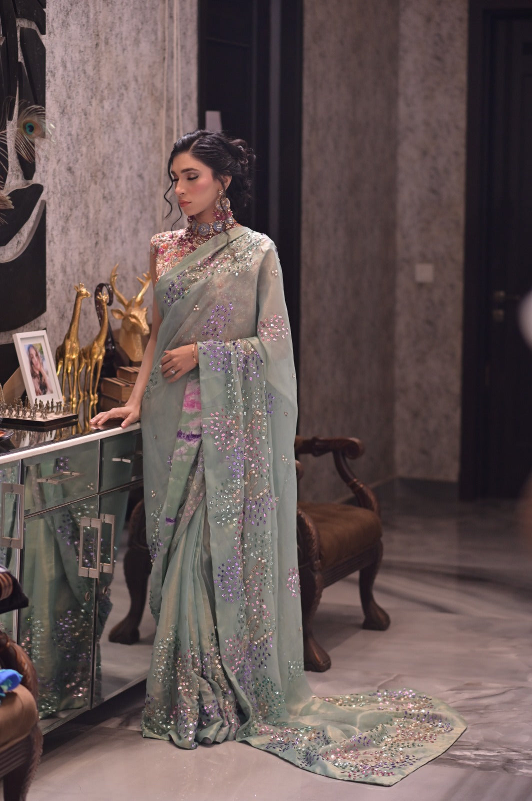 Signature Stone Embellished Saree