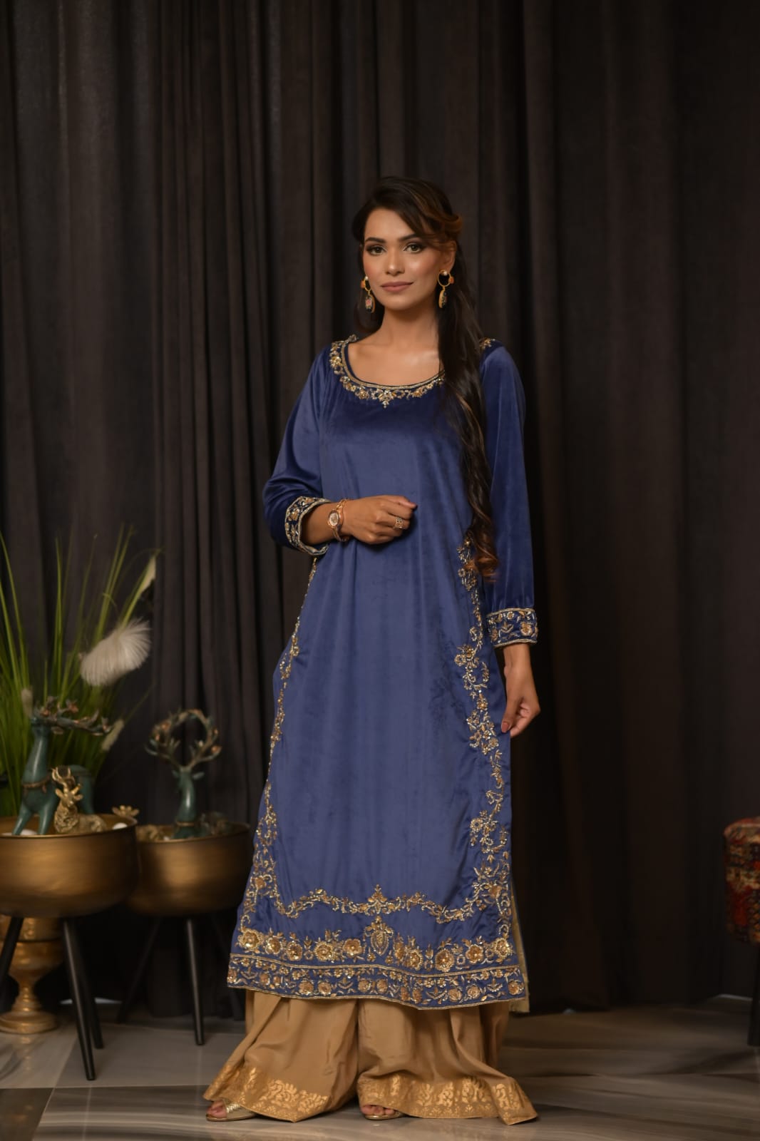 Handwork Embroidered Dress – Selma Sitara, Dabkeh & Pearls
