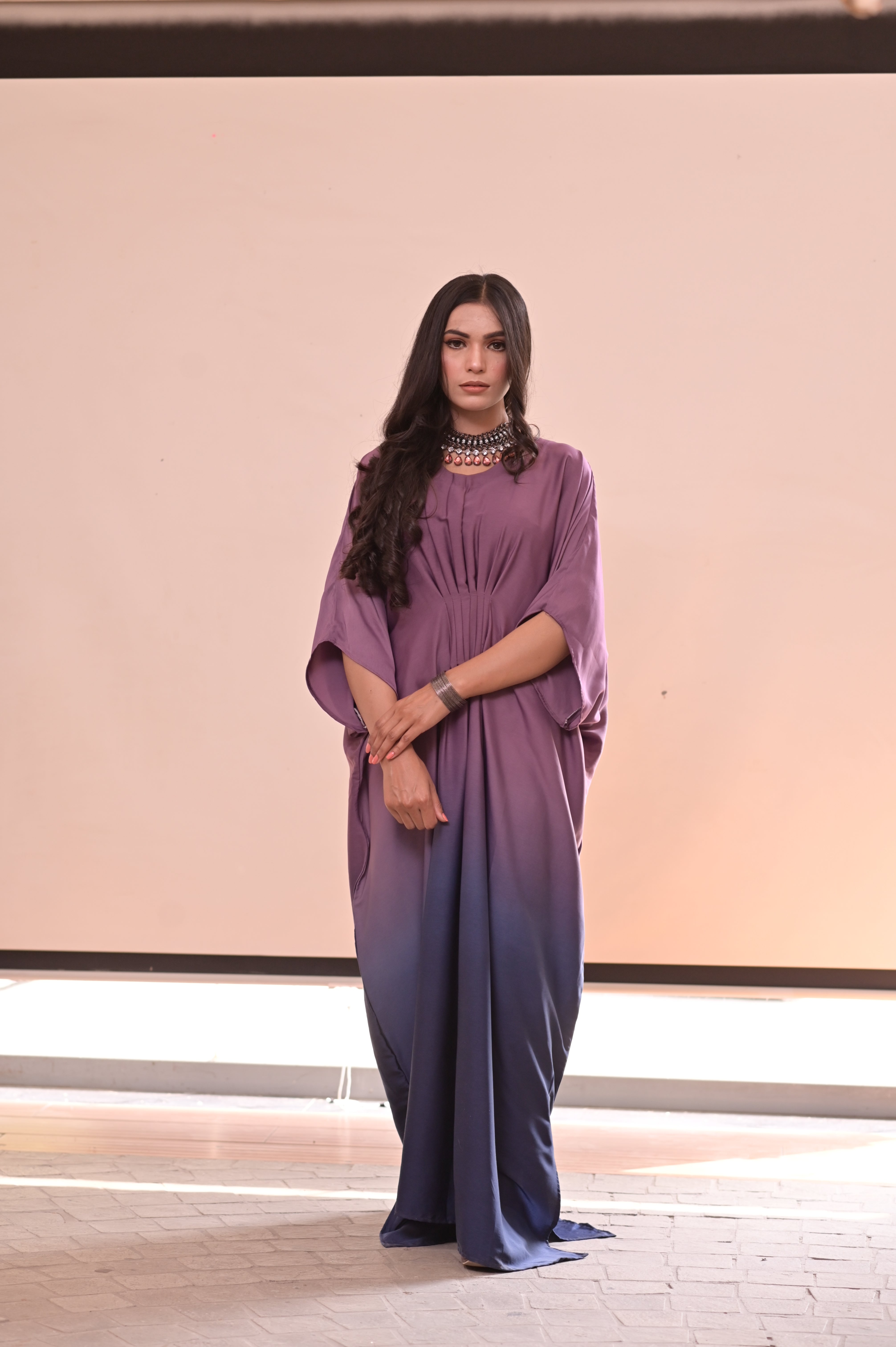 Long silk kaaftan