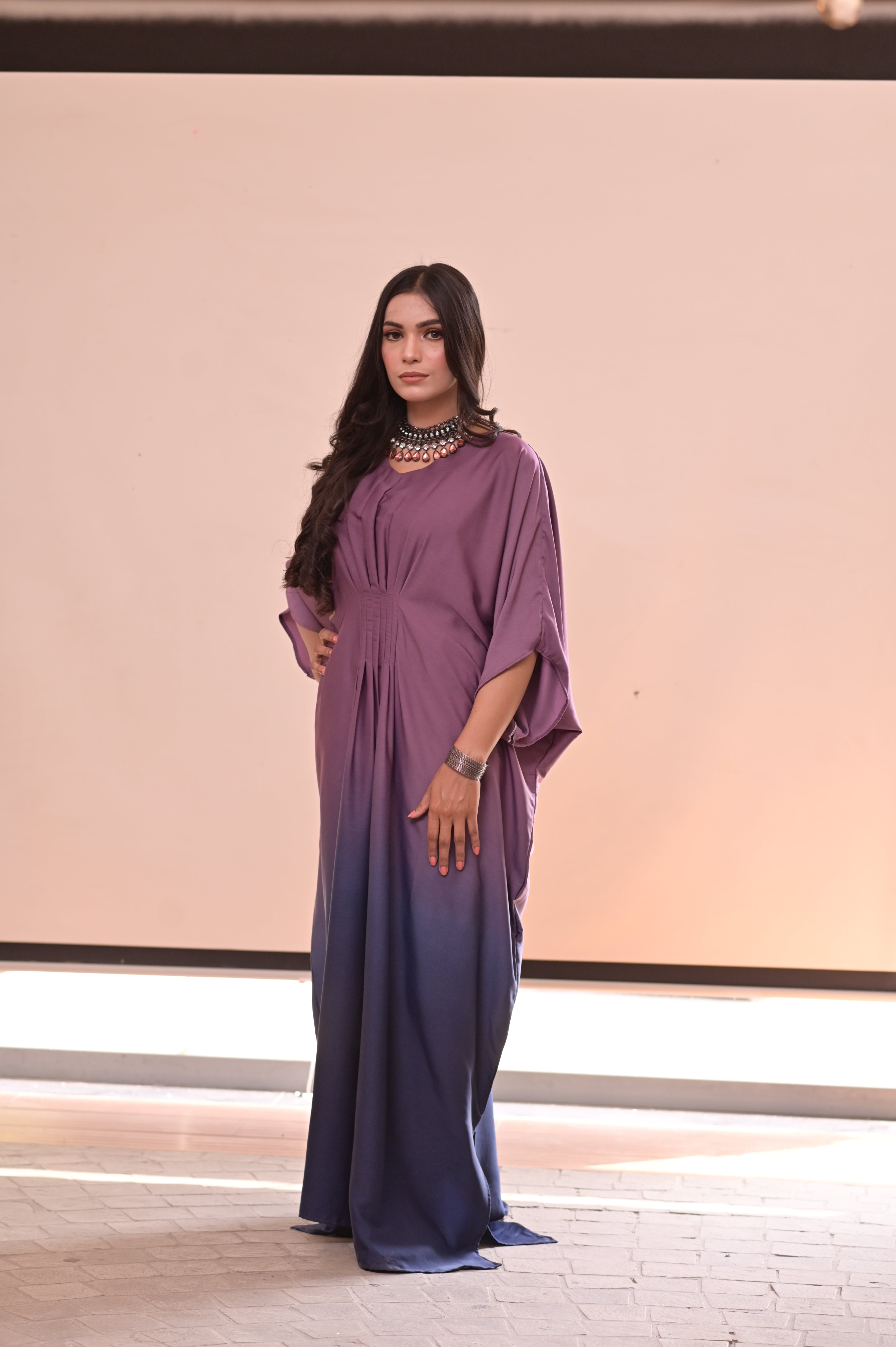 Long silk kaaftan