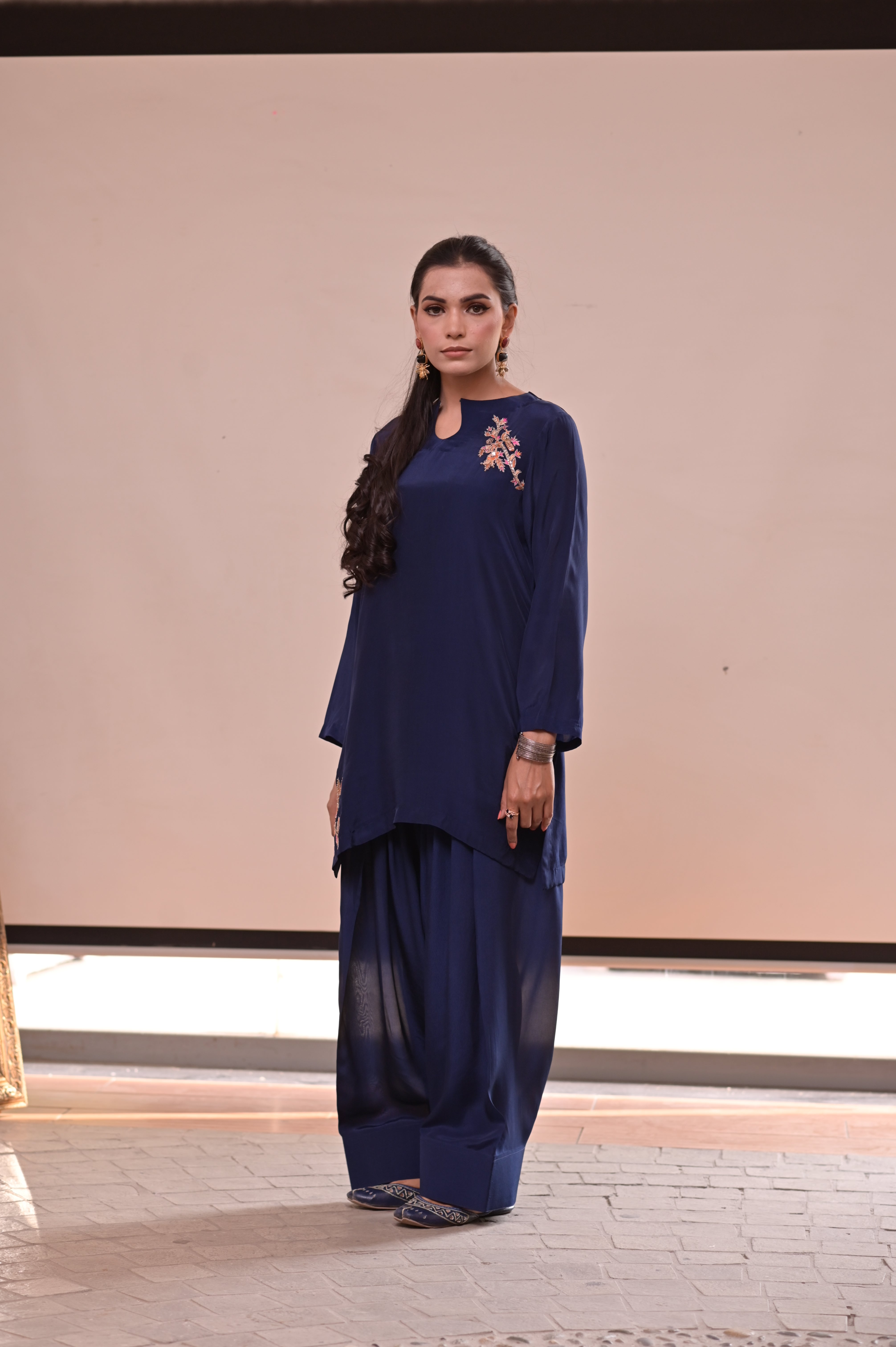Pure silk with handwork & Farah o shalwar