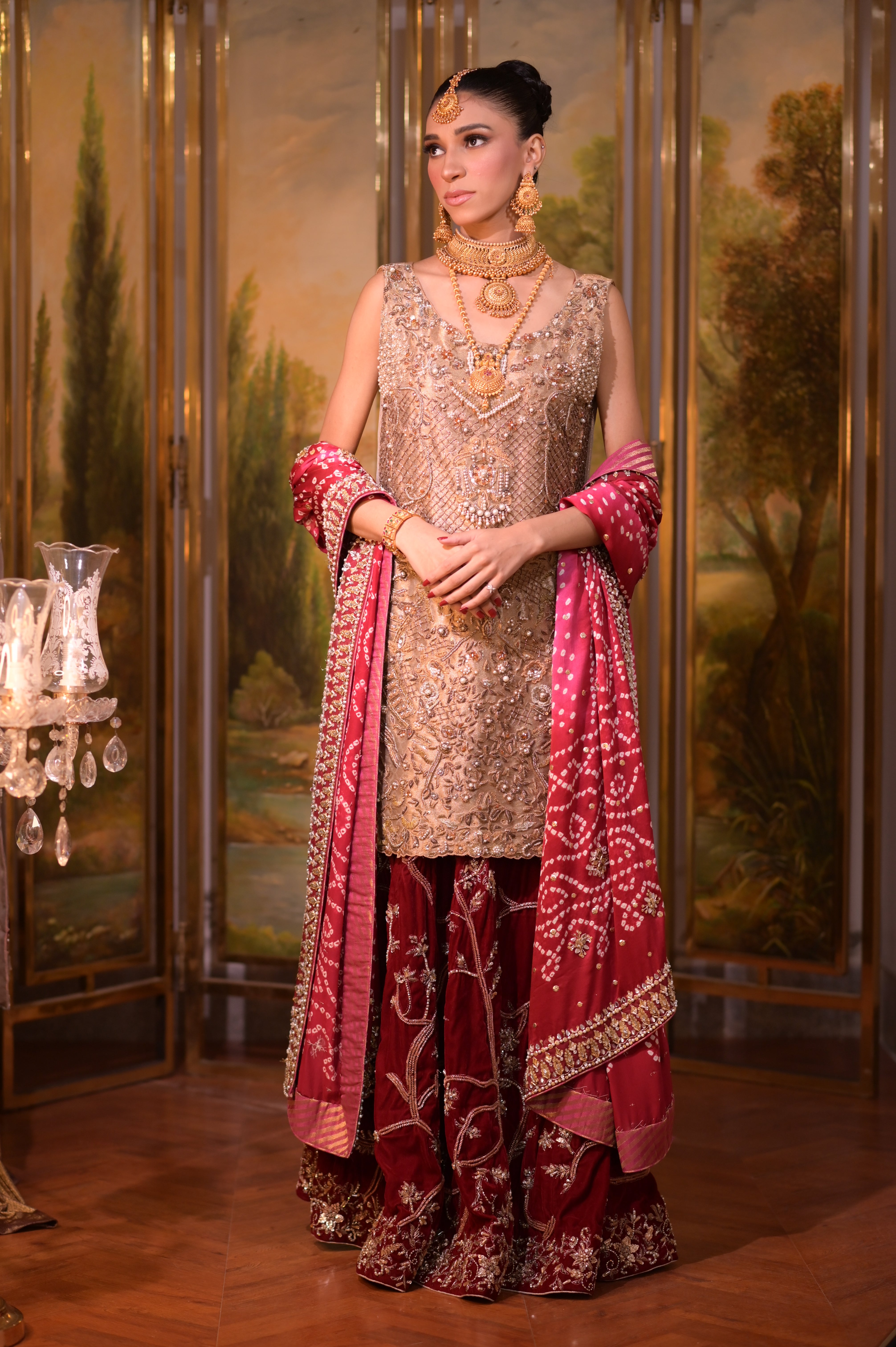 Luxury Bridal Set – Lehnga, Dupatta & Shirt