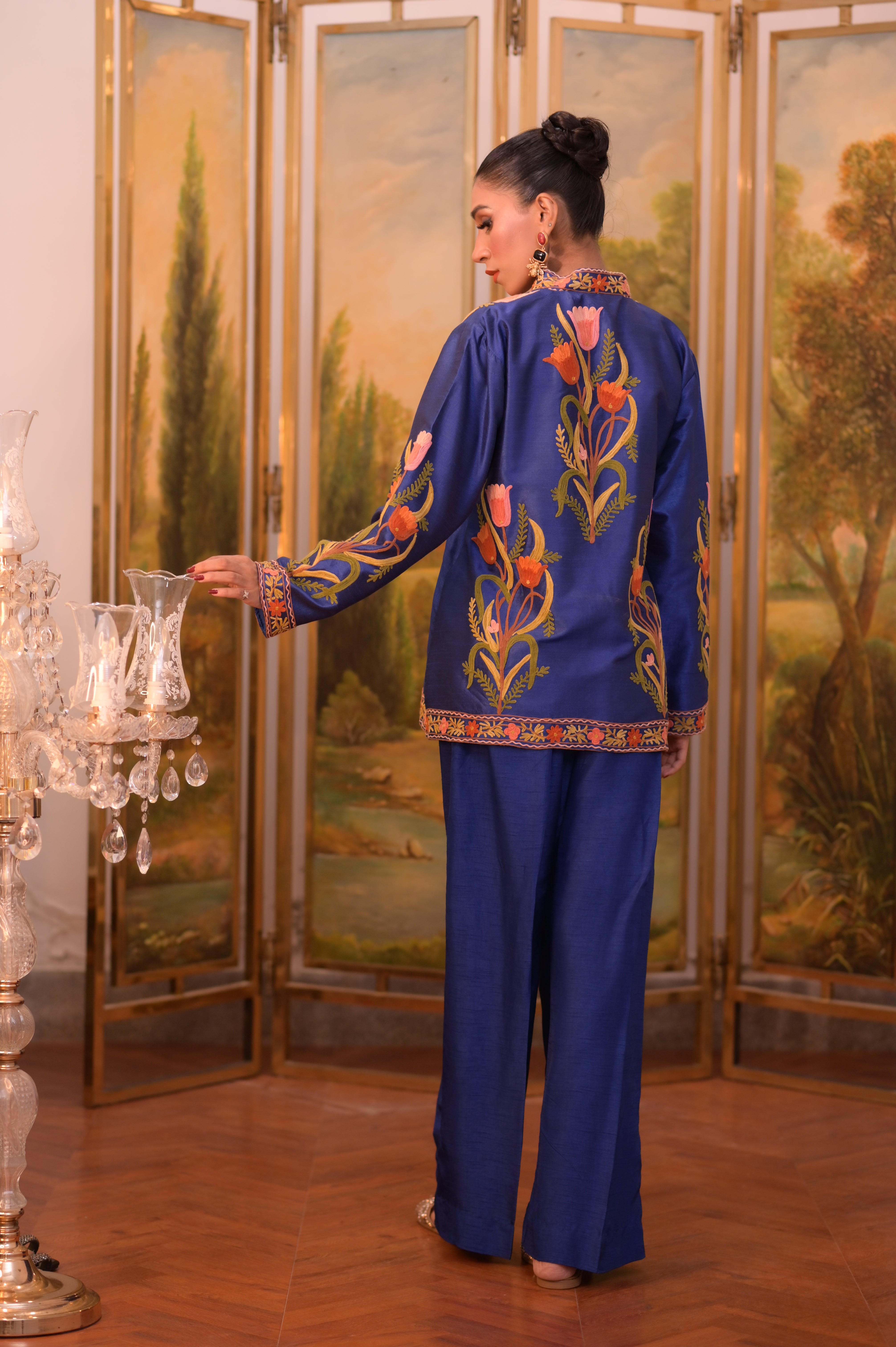 Indian rawsilk with Art work