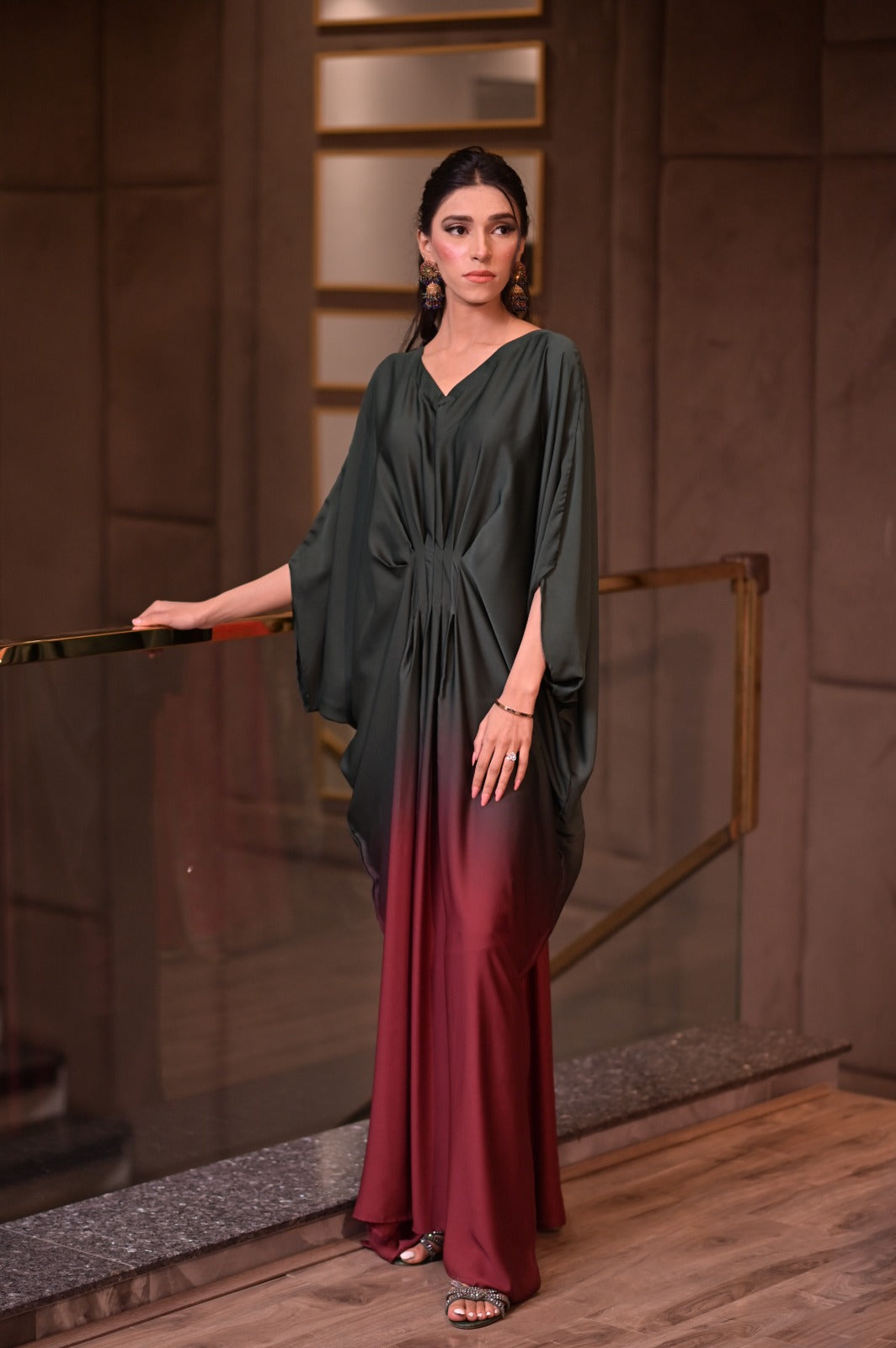 Party Wear Silk Shaded Dress